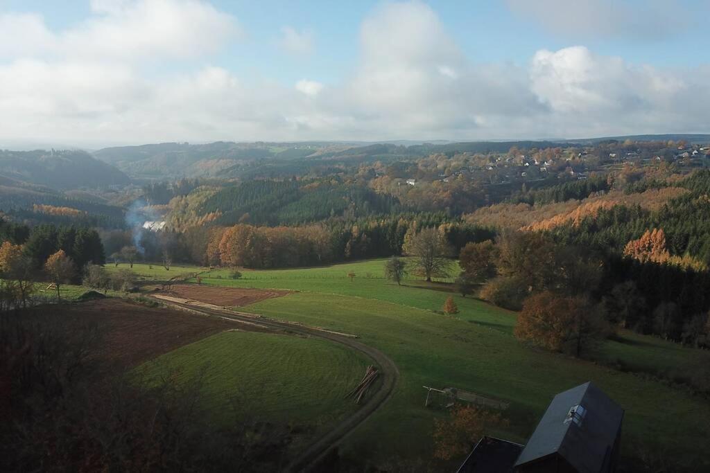 Le Grand Cerf 25 Pers, Malmedy- Chalet Rustique, Jardin Buitenkant foto