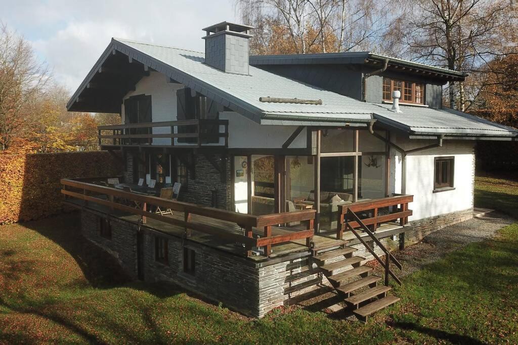 Le Grand Cerf 25 Pers, Malmedy- Chalet Rustique, Jardin Buitenkant foto